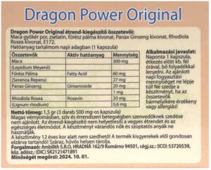 dragon power original hátoldal